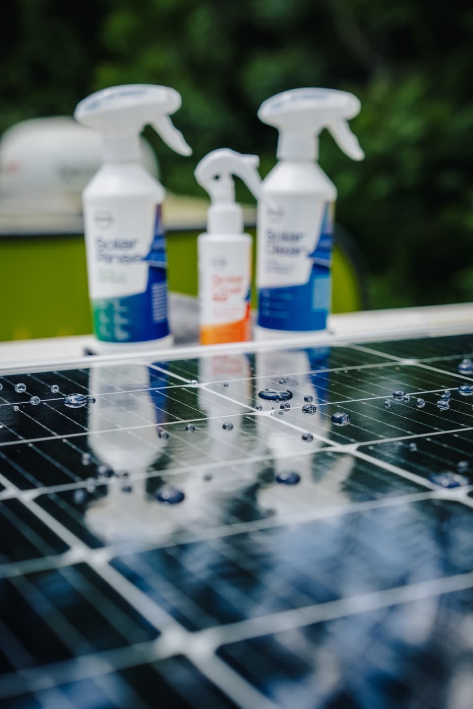 Coated solar panel
