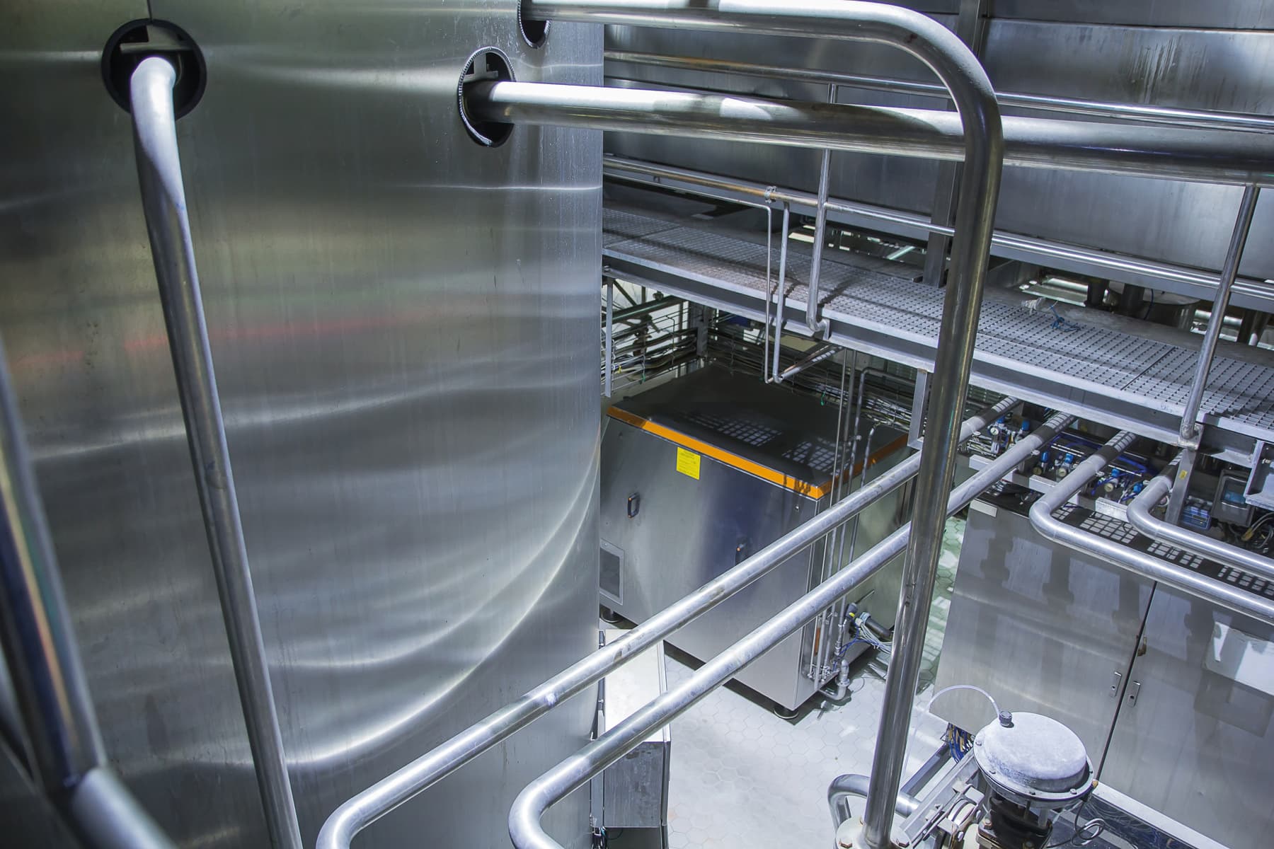 Protected stainless steel processing equipment