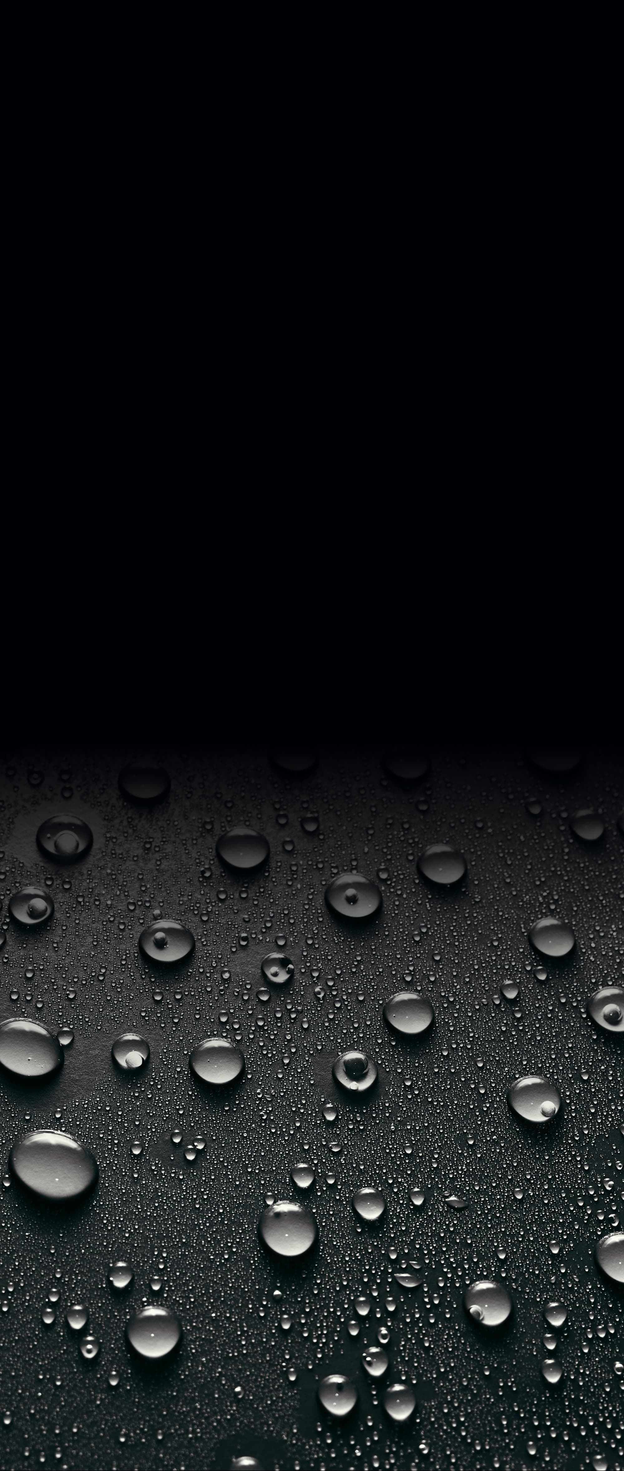 Water beading on a hydrophobic coated surface